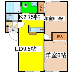 メゾンボヌールＡ館の物件間取画像